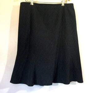 Apostrophe Pinstripe Godet Skirt